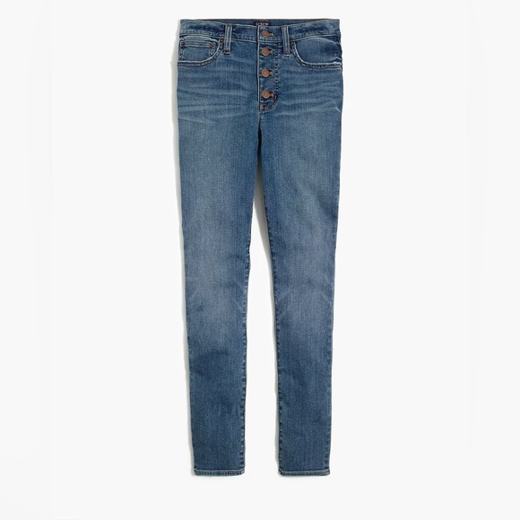 J. Crew 9" high-rise medium wash skinny jean in signature stretch Sz 26 - Picture 1 of 6